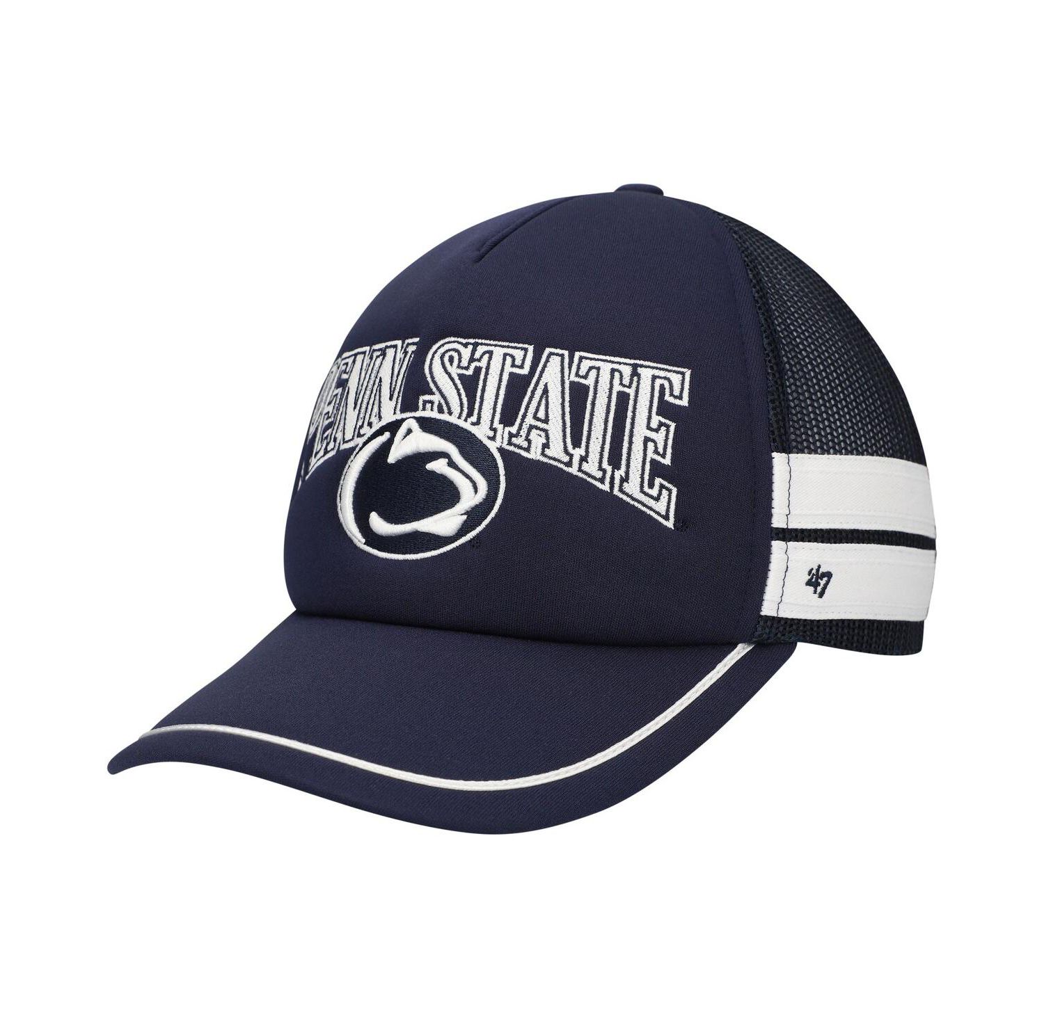 Men's Navy Penn State Nittany Lions Sideband Trucker Adjustable Hat