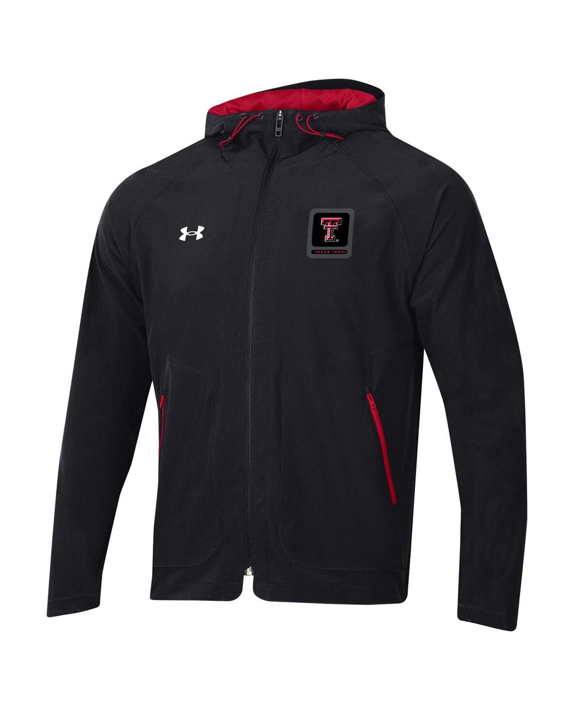 Under Armour Men's Black Texas Tech Red Raiders Unstoppable Raglan Full-zip Jacket In Black