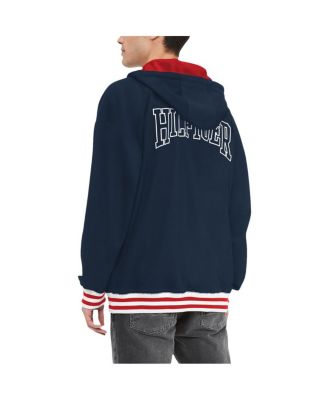 Men's Navy New England Patriots Aaron Quarter-Zip Hoodie