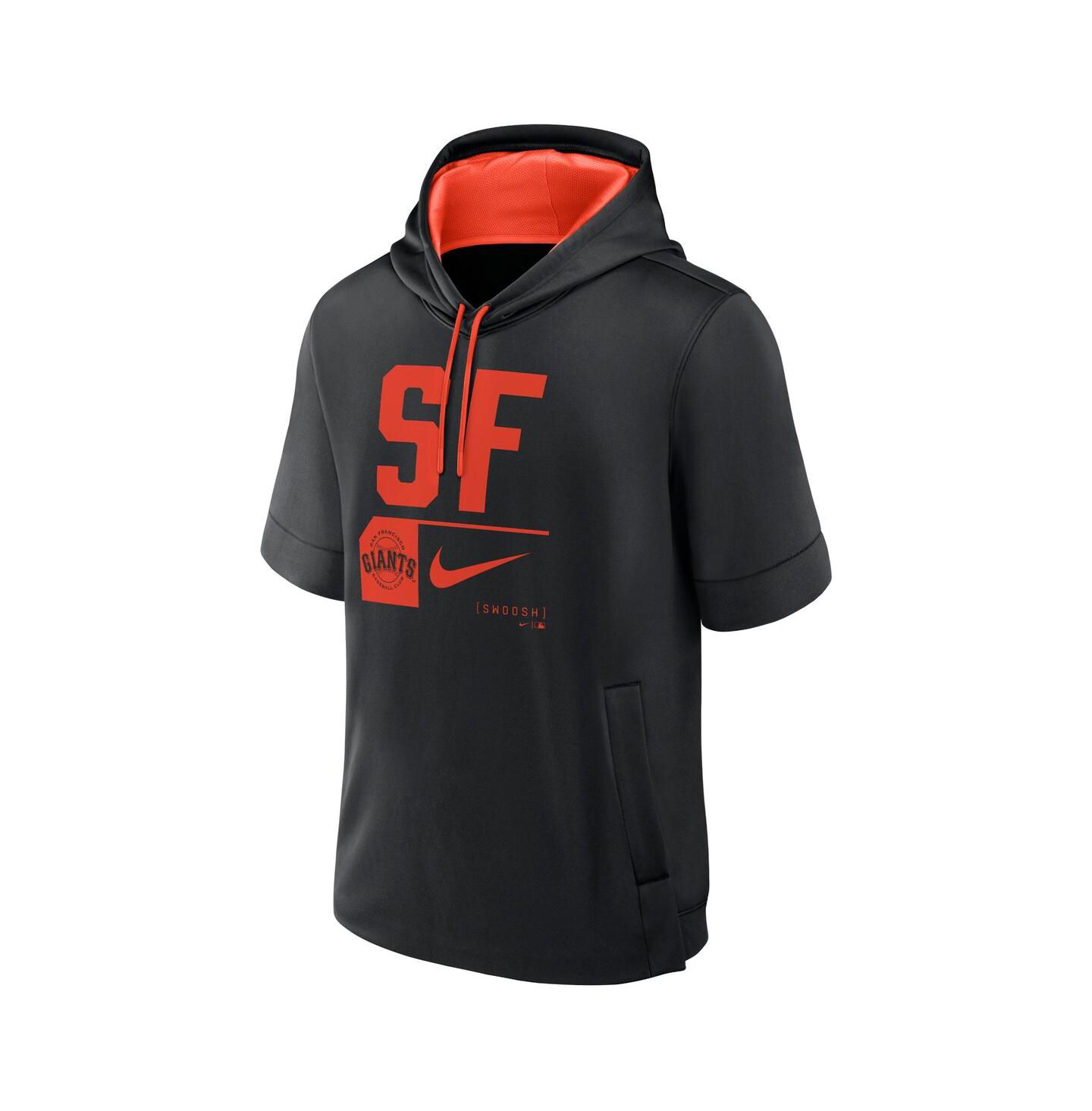Мужское худи Nike Black San Francisco Giants Tri Code Lockup Short Sleeve Pullover — фото 2