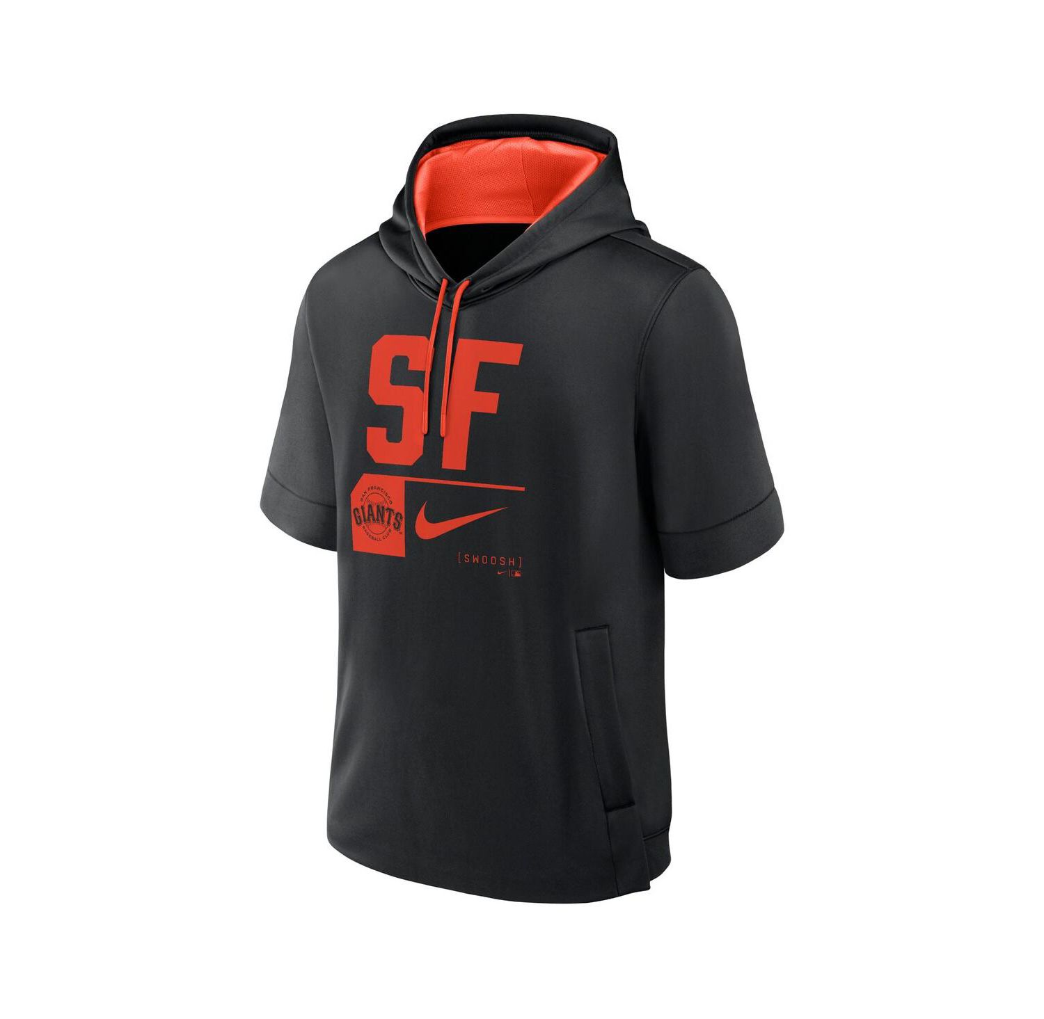 Men's Black San Francisco Giants Tri Code Lockup Short Sleeve Pullover Hoodie
