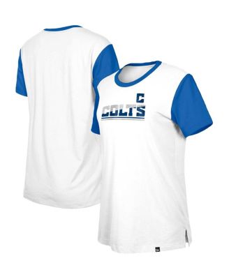 Women's White/Royal Indianapolis Colts Third Down Colorblock T-Shirt