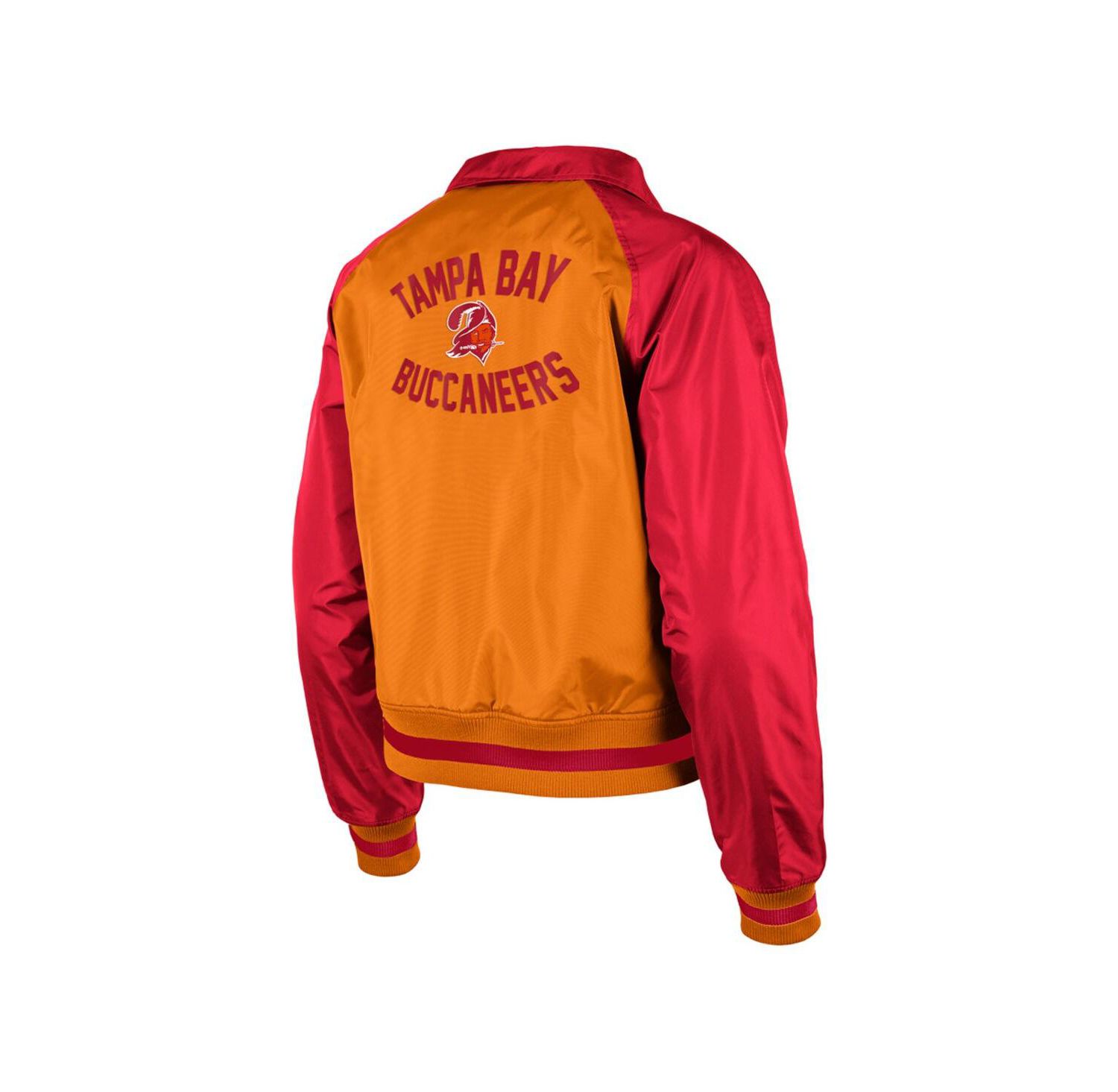 Women's Orange Tampa Bay Buccaneers Coaches Raglan Full-Snap Jacket