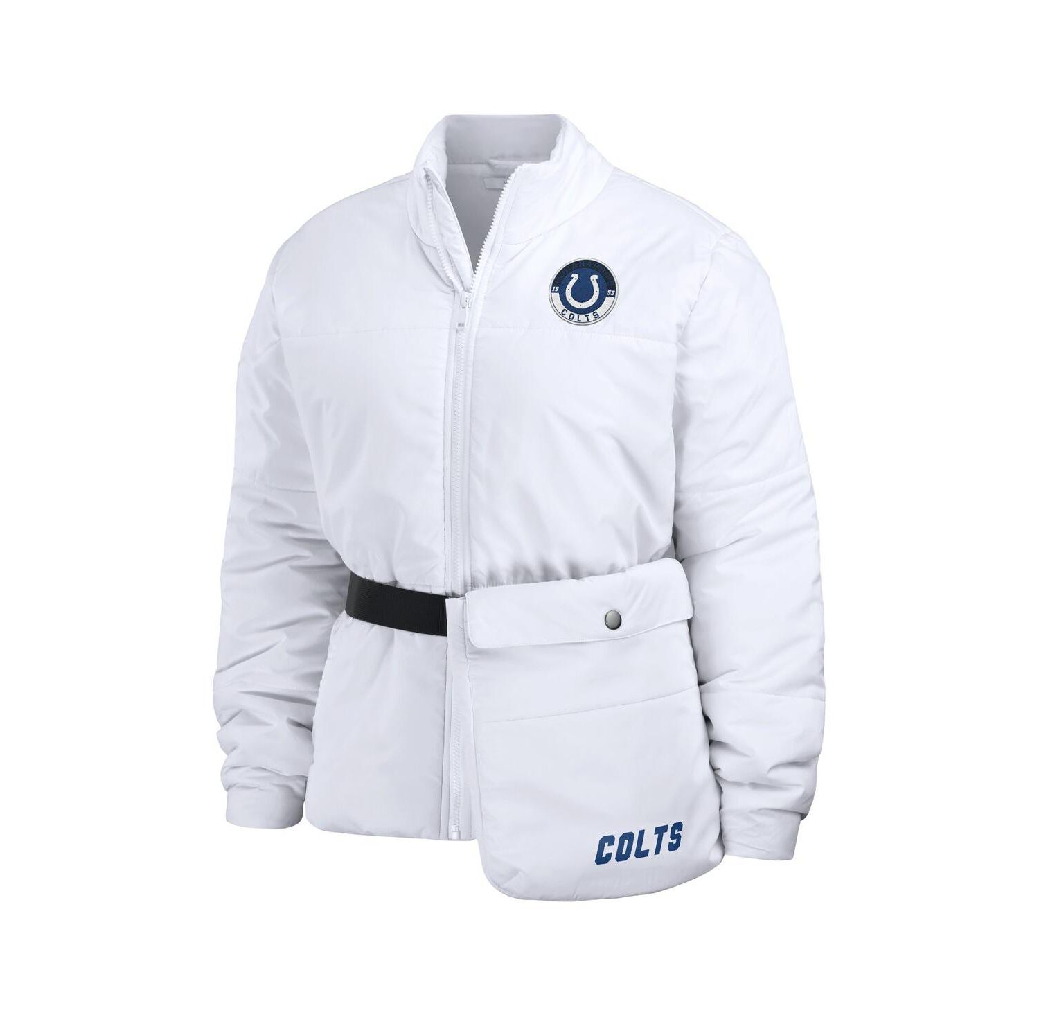 Women's White Indianapolis Colts Packaway Full-Zip Puffer Jacket