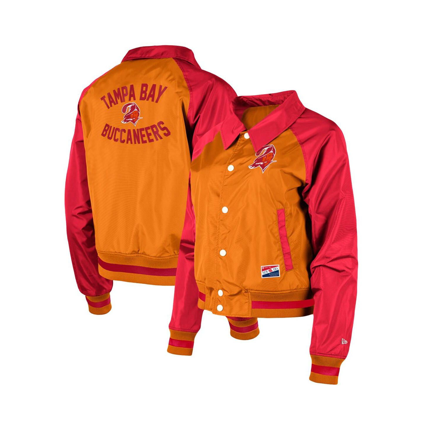 Женская куртка New Era Orange Tampa Bay Buccaneers Coaches Raglan Full-Snap — фото 1