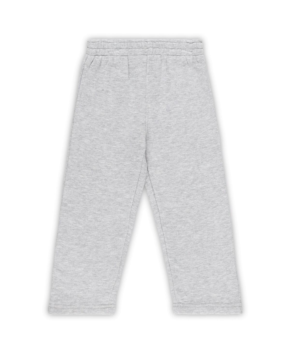 Outerstuff Toddler Navy/gray Milwaukee Brewers Play-by-play Pullover Fleece Hoodie Pants Set In Navy,gray