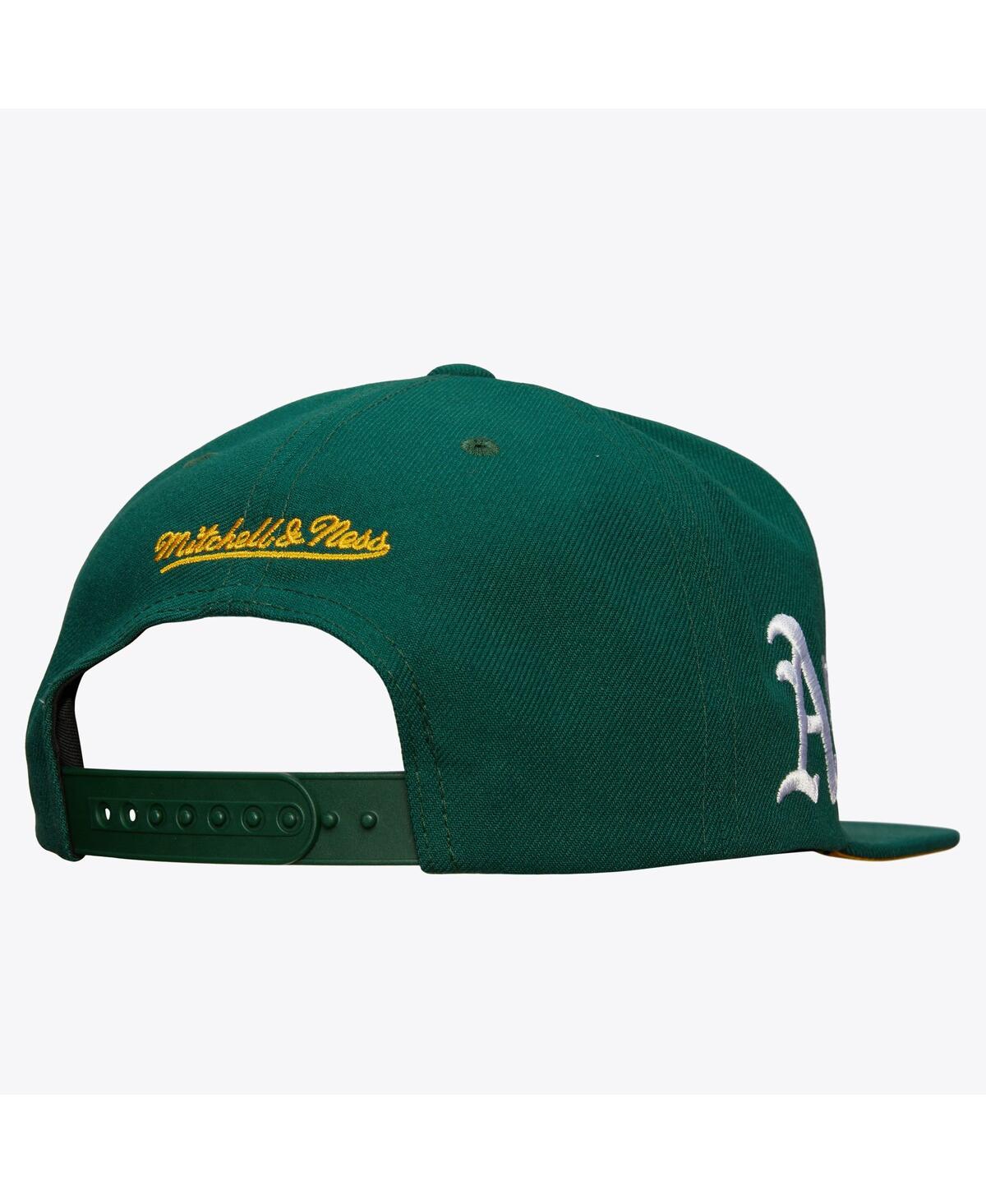 Mitchell & Ness Men's Green Oakland Athletics Team Tagged Snapback Hat