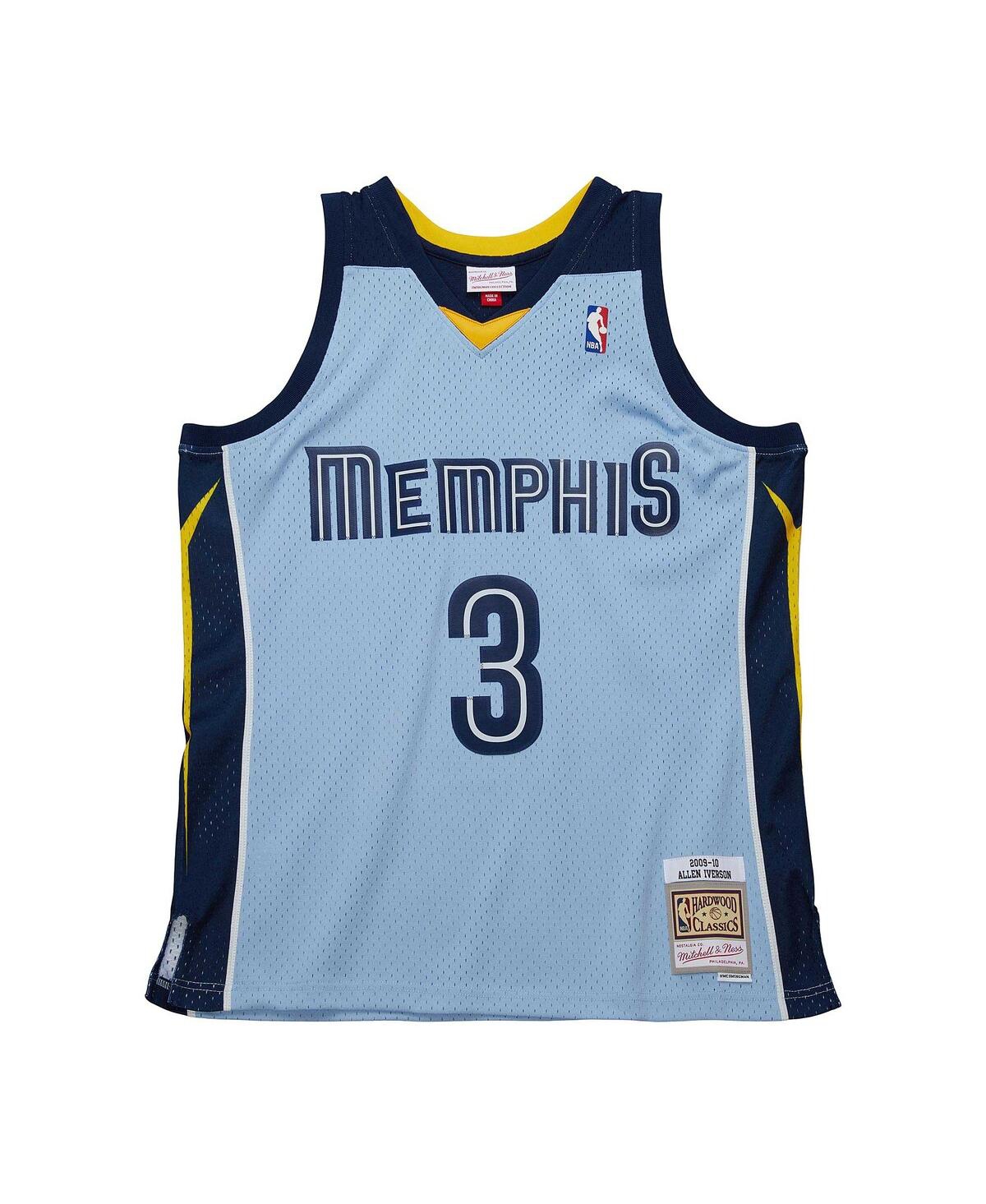 Mitchell & Ness Men's Allen IversonMemphis Grizzlies 2009/10 Hardwood Classics Swingman Jersey - Light Blue