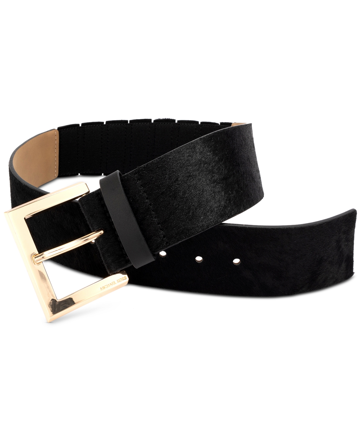 Michael Michael Kors Women's Wide Calf Hair Leather Belt
