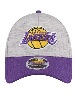 Men's Heather Gray/Purple Los Angeles Lakers Active Digi-Tech Two-Tone 9FORTY Adjustable Hat