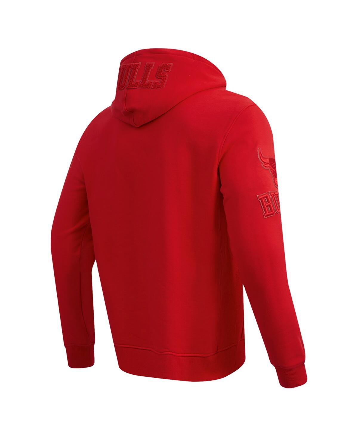 Pro Standard Men's Red Chicago Bulls Triple Tonal Dk Full-zip Hoodie Jacket In Red