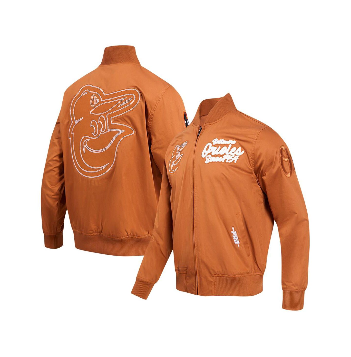 Мужская куртка Pro Standard Brown Baltimore Orioles Paint The City Twill Full-Zip — фото 1
