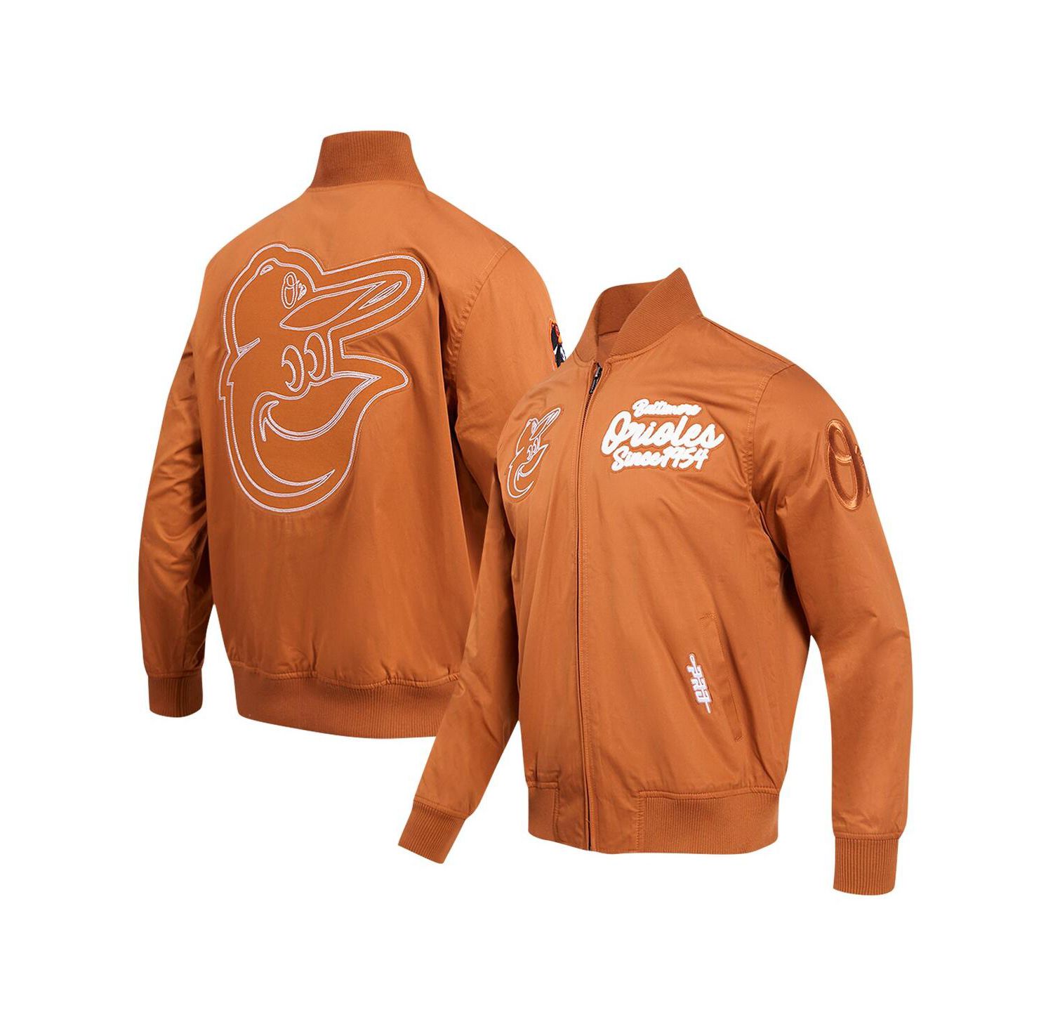 Men's Brown Baltimore Orioles Paint The City Twill Full-Zip Jacket