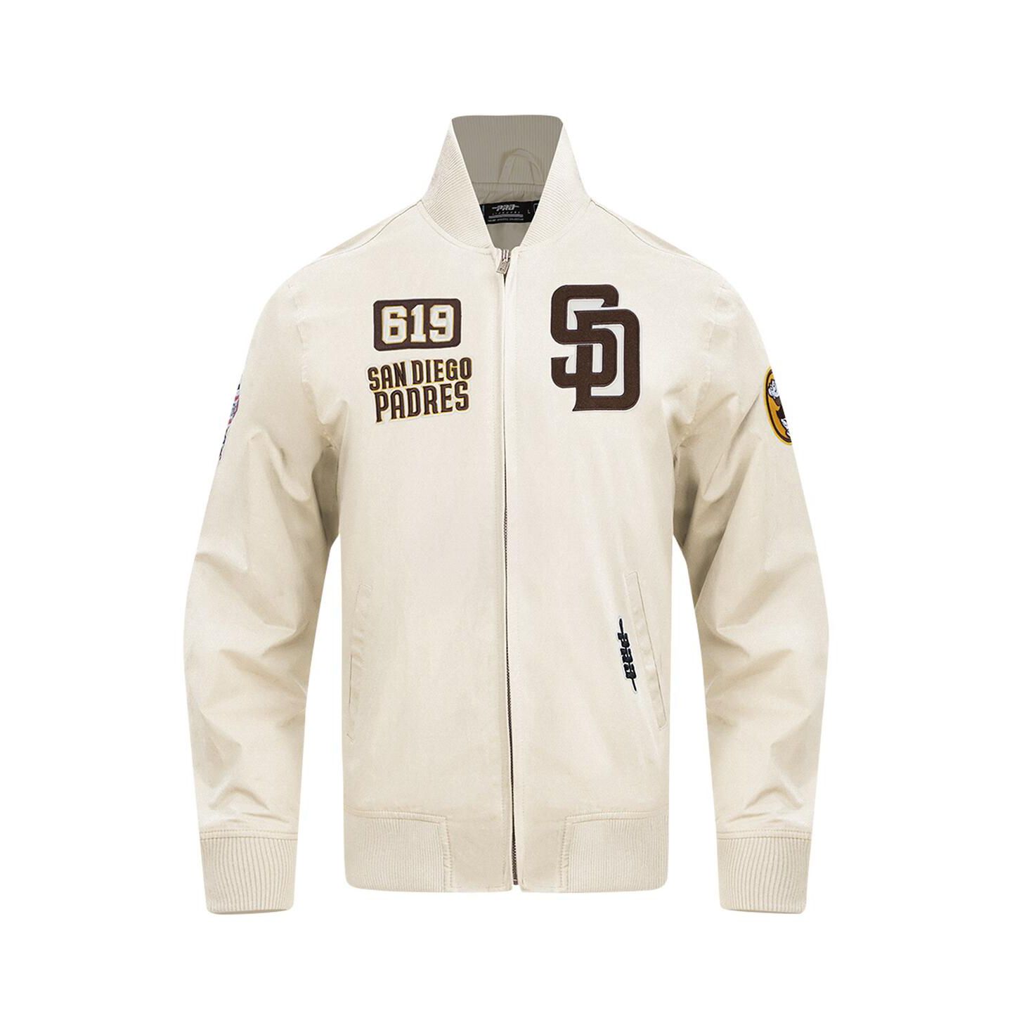 Мужская куртка Pro Standard Cream San Diego Padres Area Code Twill Full-Zip — фото 4