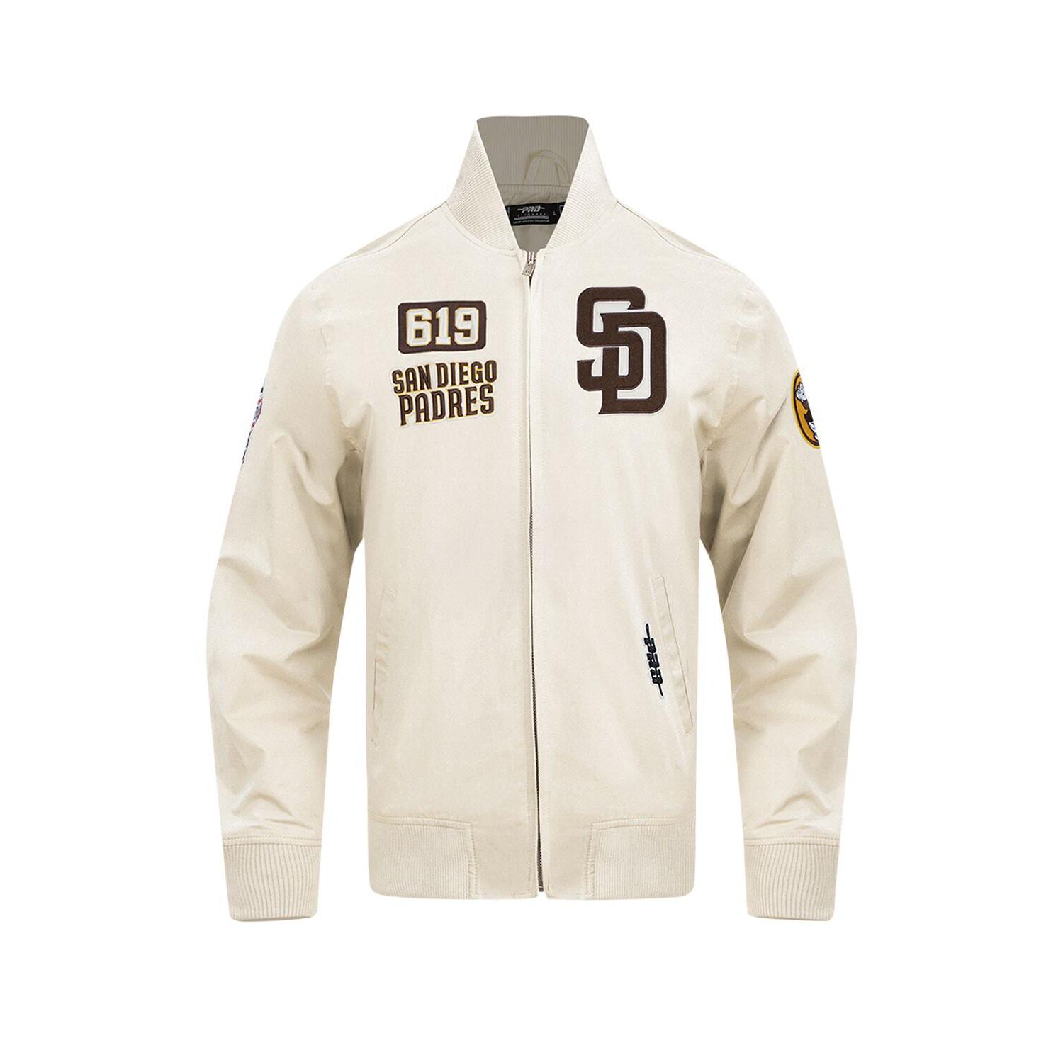 Men's Cream San Diego Padres Area Code Twill Full-Zip Jacket