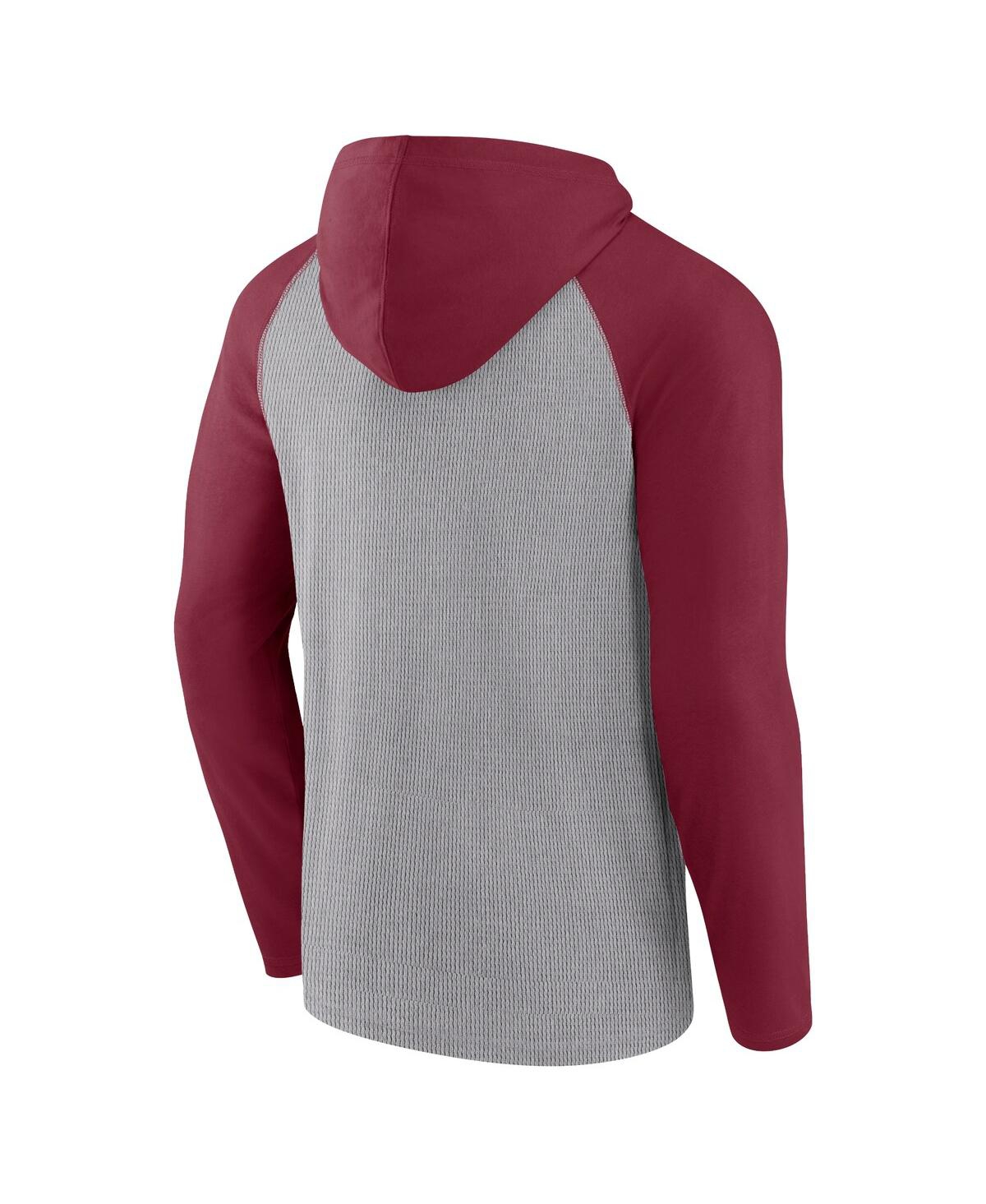 Fanatics Men'sBurgundy Washington Commanders Under Center Long Sleeve Hoodie T-Shirt -Burgundy