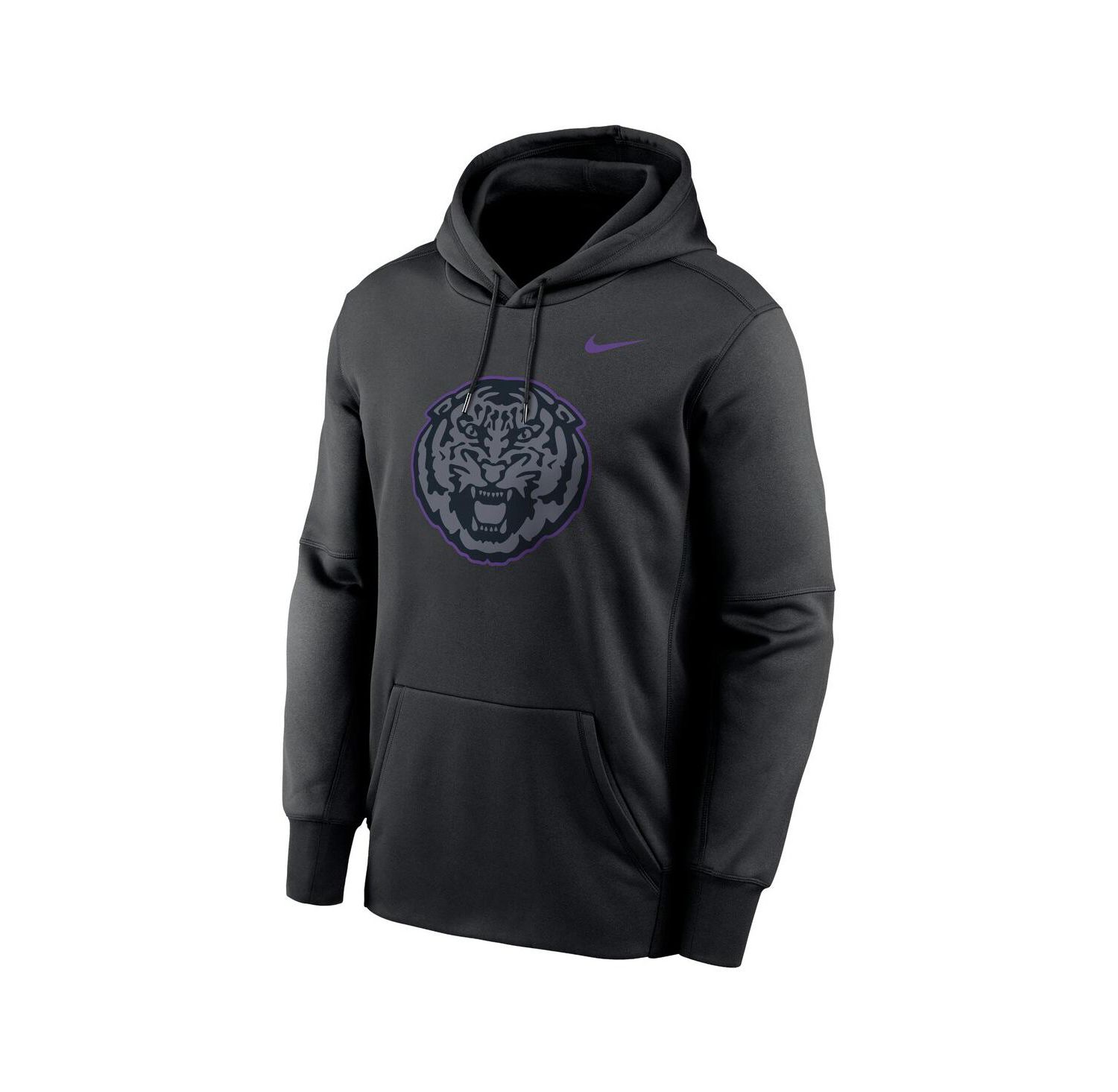 Men's Black LSU Tigers Color Pop Performance Fleece Pullover Hoodie