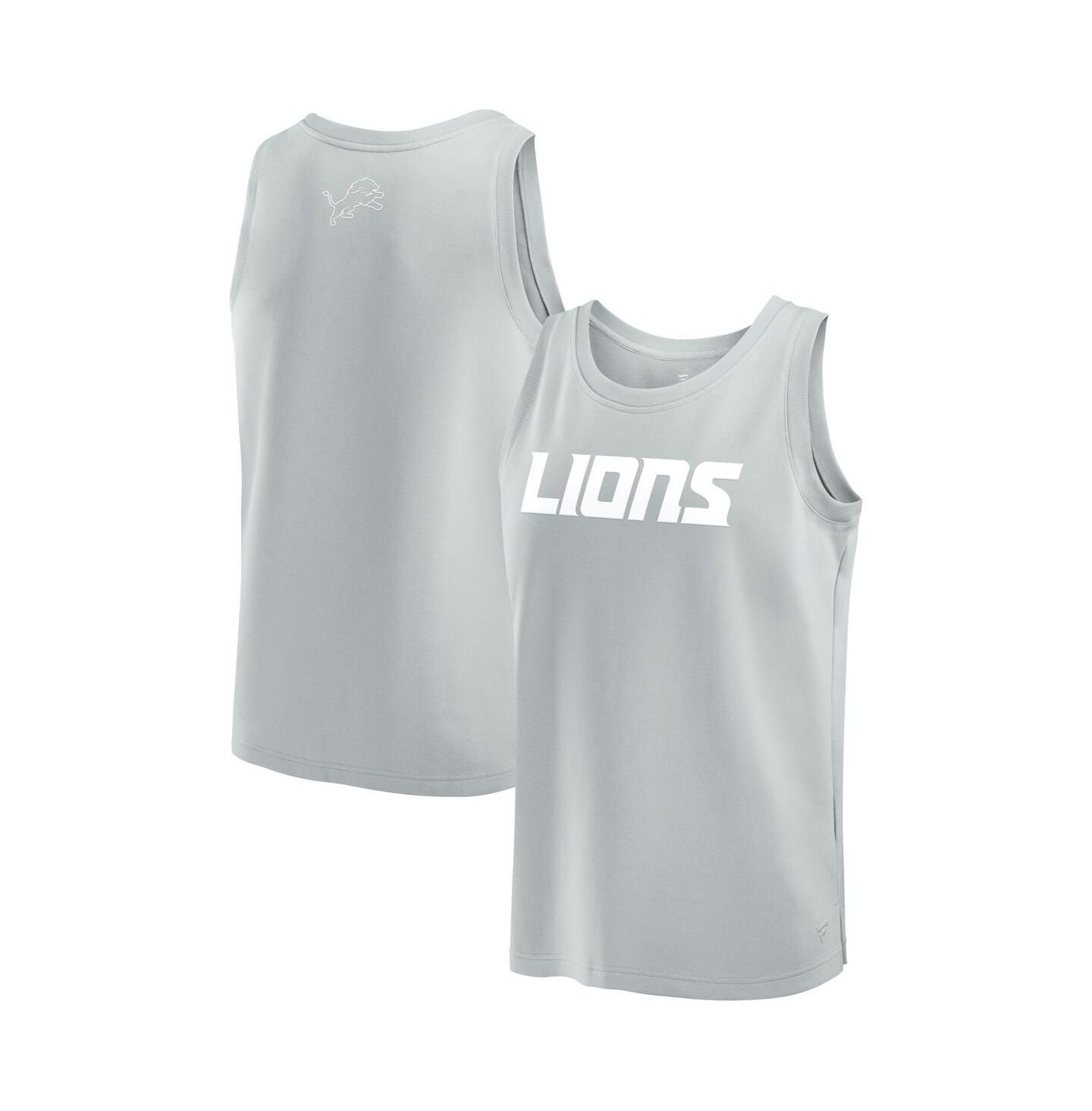 Мужской топ Fanatics Gray Detroit Lions Elements — фото 1