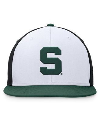 Men's White/Green Michigan State Spartans Tri-Tone Heritage Collector Fitted Hat