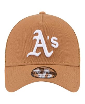 Men's Brown Oakland Athletics A-Frame Trucker 9FORTY Adjustable Hat