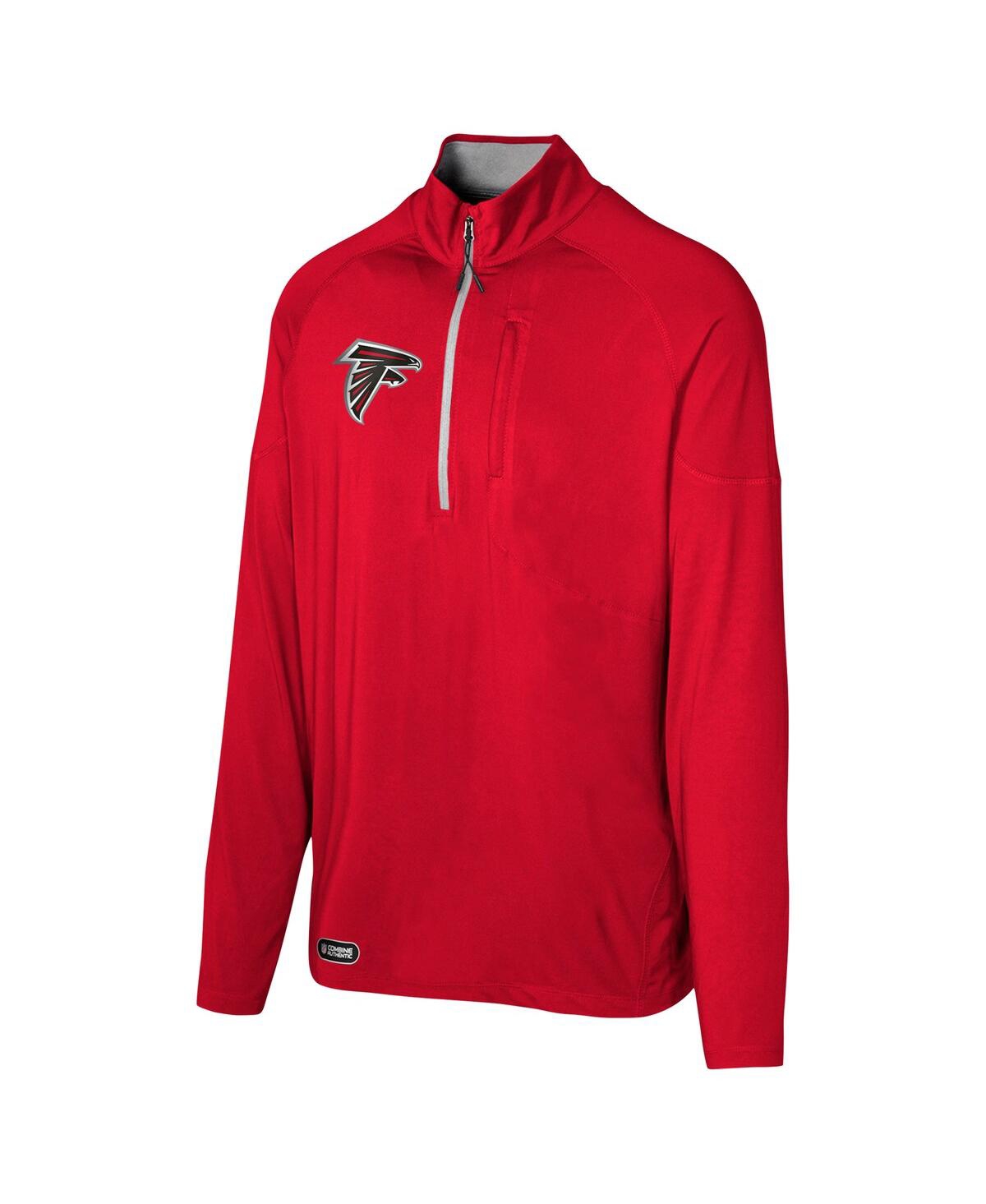 Outerstuff Men's Red Atlanta Falcons Grind Iron Quarter-zip Top In Red