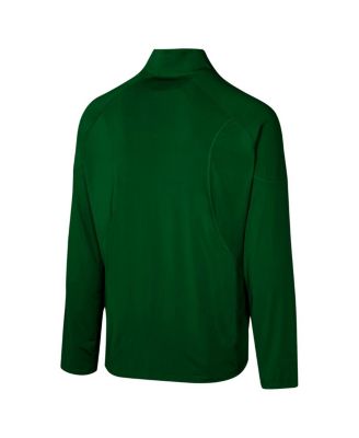 Men's Green New York Jets Grind Iron Quarter-Zip Top