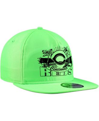 Men's Green Cincinnati Reds Neon Golfer Snapback Hat