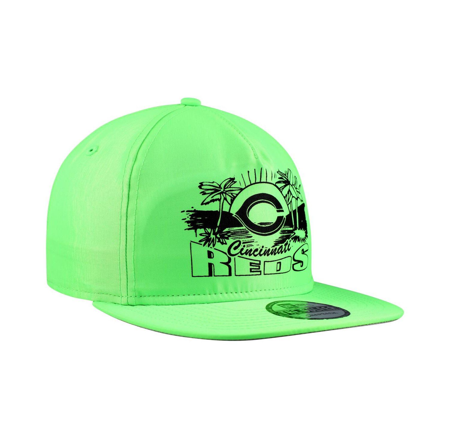 Men's Green Cincinnati Reds Neon Golfer Snapback Hat