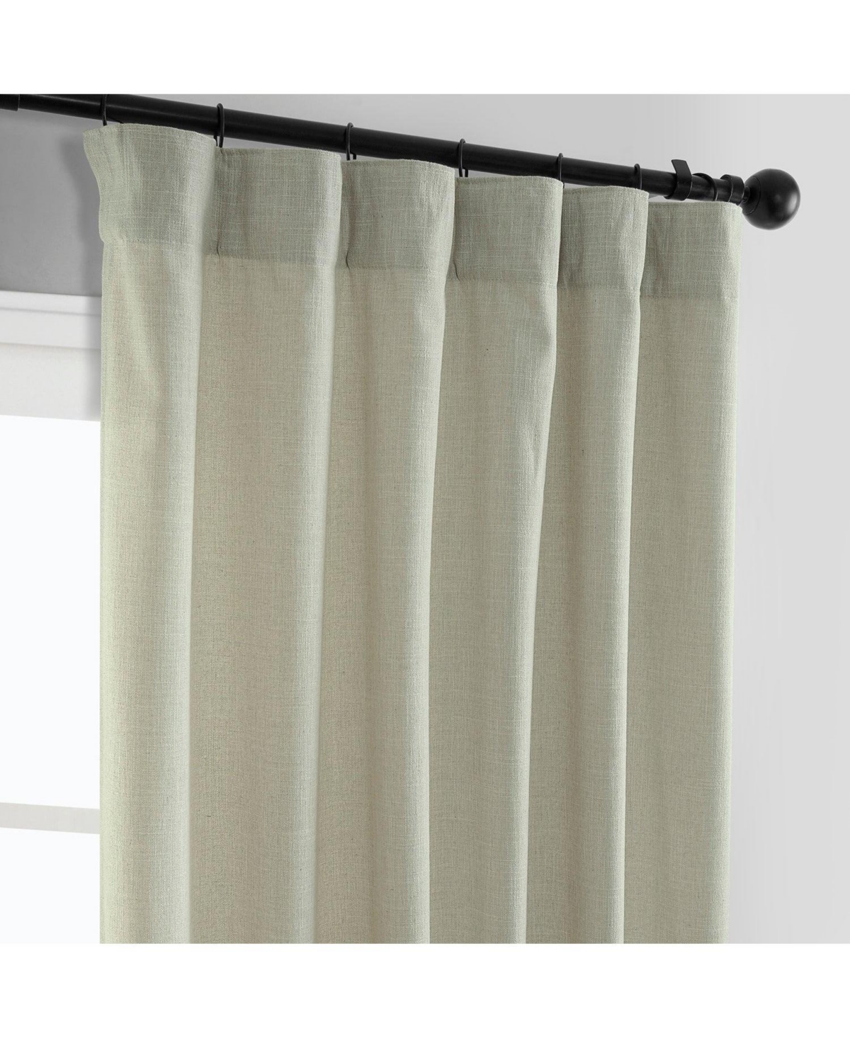 Half Price Drapes Greige Simply Faux Linen Curtain Pair (2 Panels)