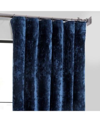 Sapphire Blue Lush Crush Velvet Room Darkening Curtain