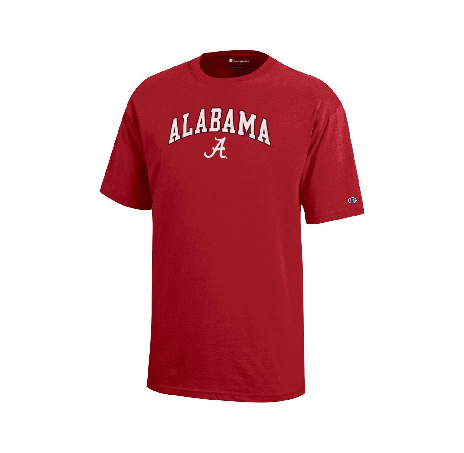 Big Boys and Girls Crimson Alabama Crimson Tide Arch Over Logo T-Shirt