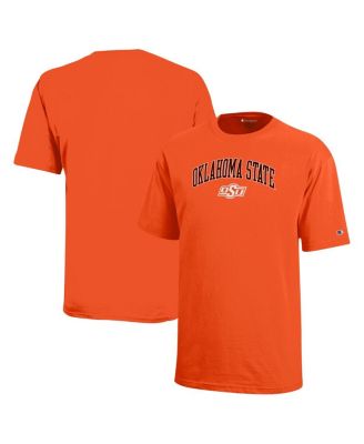 Big Boys and Girls Orange Oklahoma State Cowboys Arch Over Logo T-Shirt
