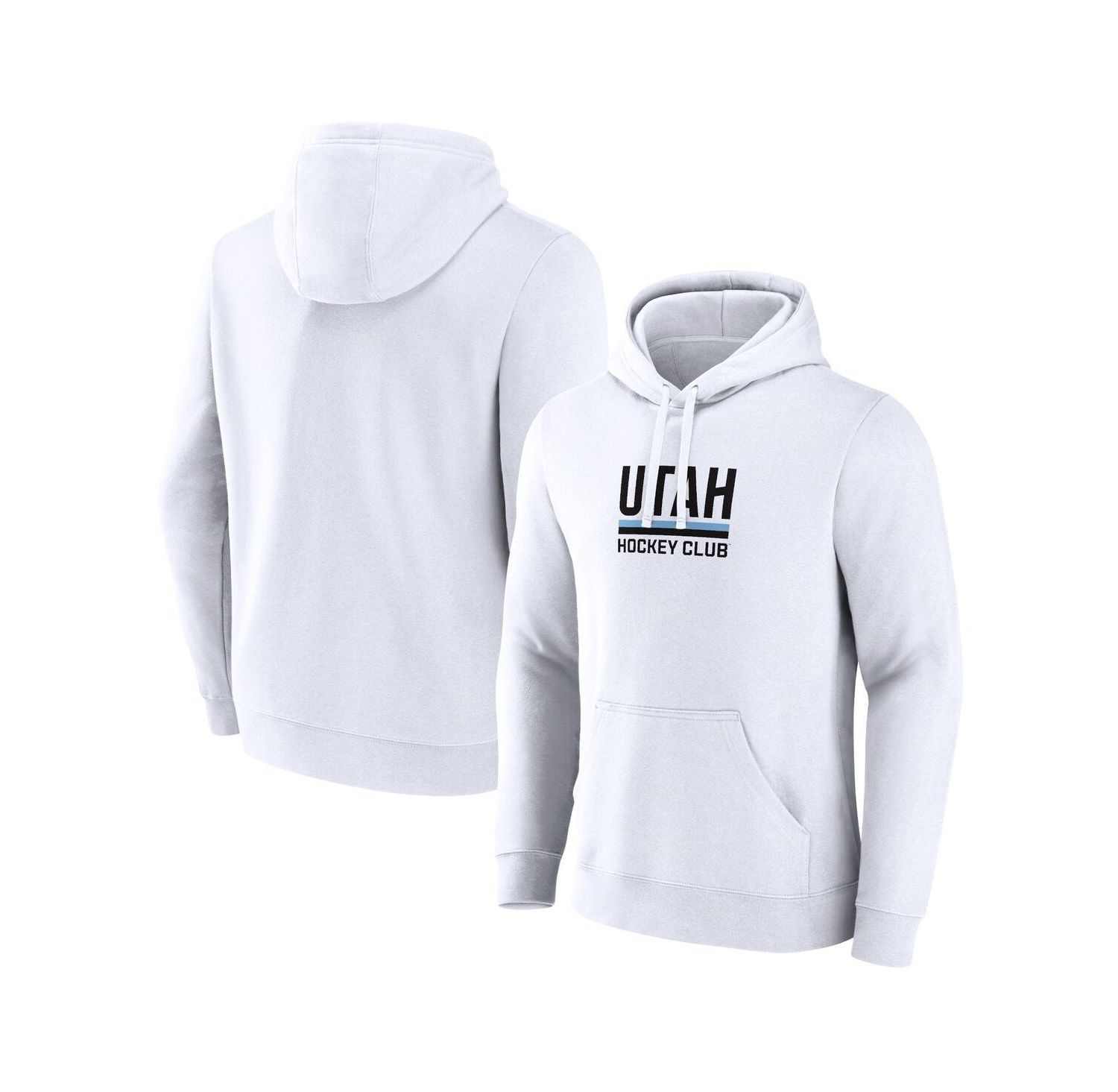 Men's White Utah Hockey Club Secondary Logo Pullover Hoodie