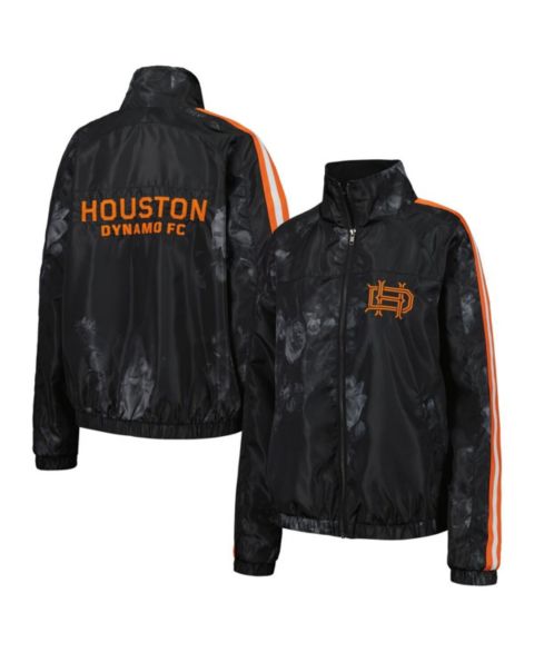 Женские куртки The Wild Collective Women's Black Houston Dynamo FC Full-Zip Track Jacket