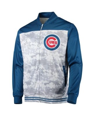 Men's Royal Chicago Cubs Camo Full-Zip Jacket