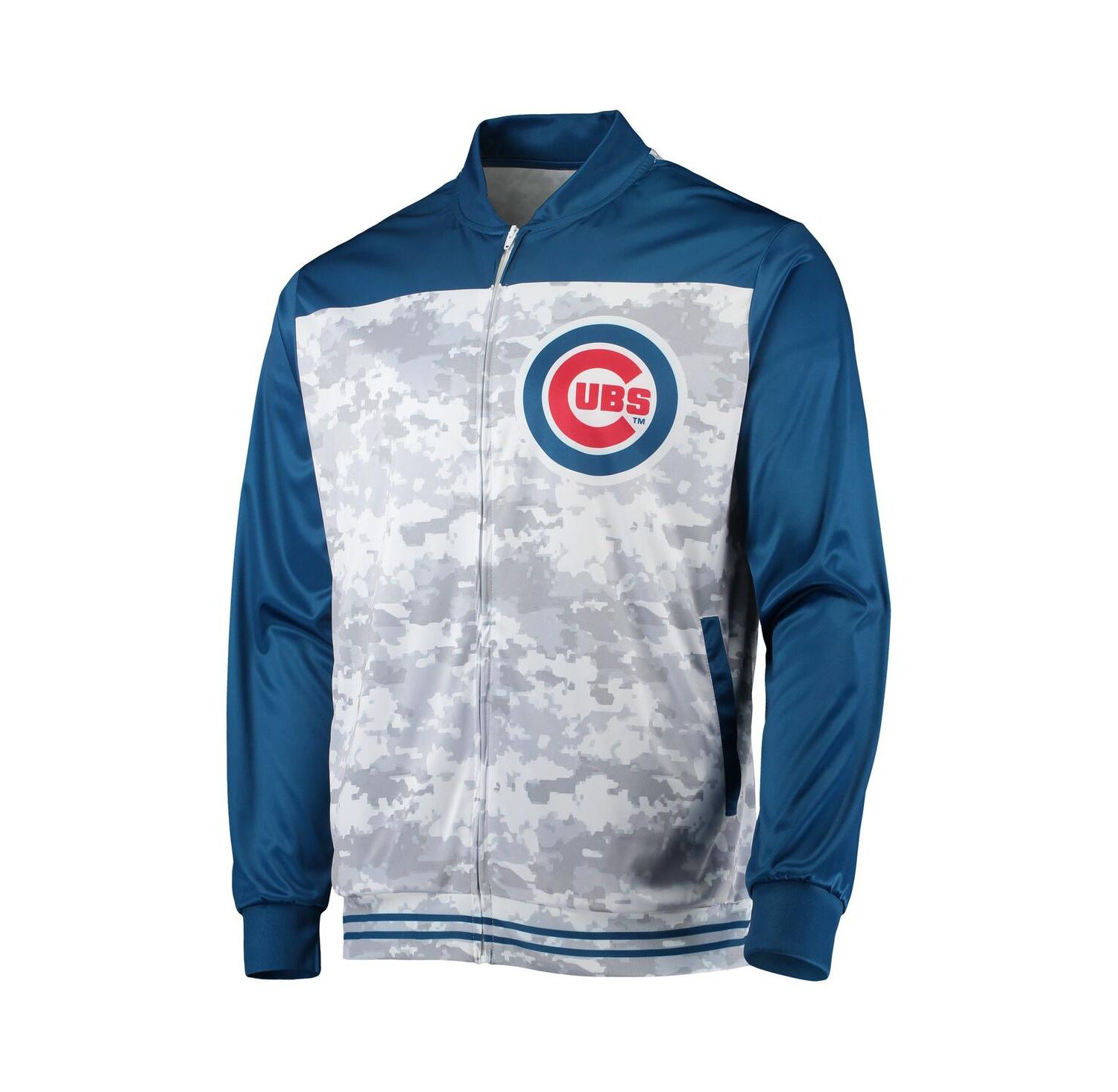 Men's Royal Chicago Cubs Camo Full-Zip Jacket
