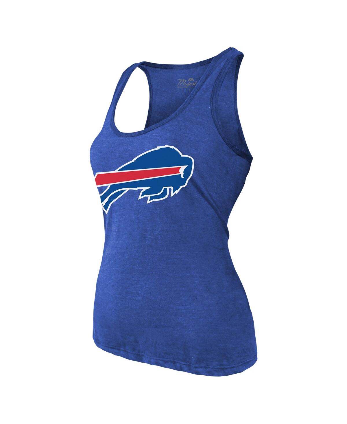 MAJESTIC WOMEN'S JOSH ALLEN ROYAL BUFFALO BILLS NAME NUMBER TRI-BLEND TANK TOP 