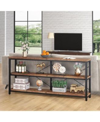 71" Sofa Tables,Extra Long Couch Table, Narrow Long Console Table, Entryway Table,Sofa Table with 3 Tiers Storage Shelves