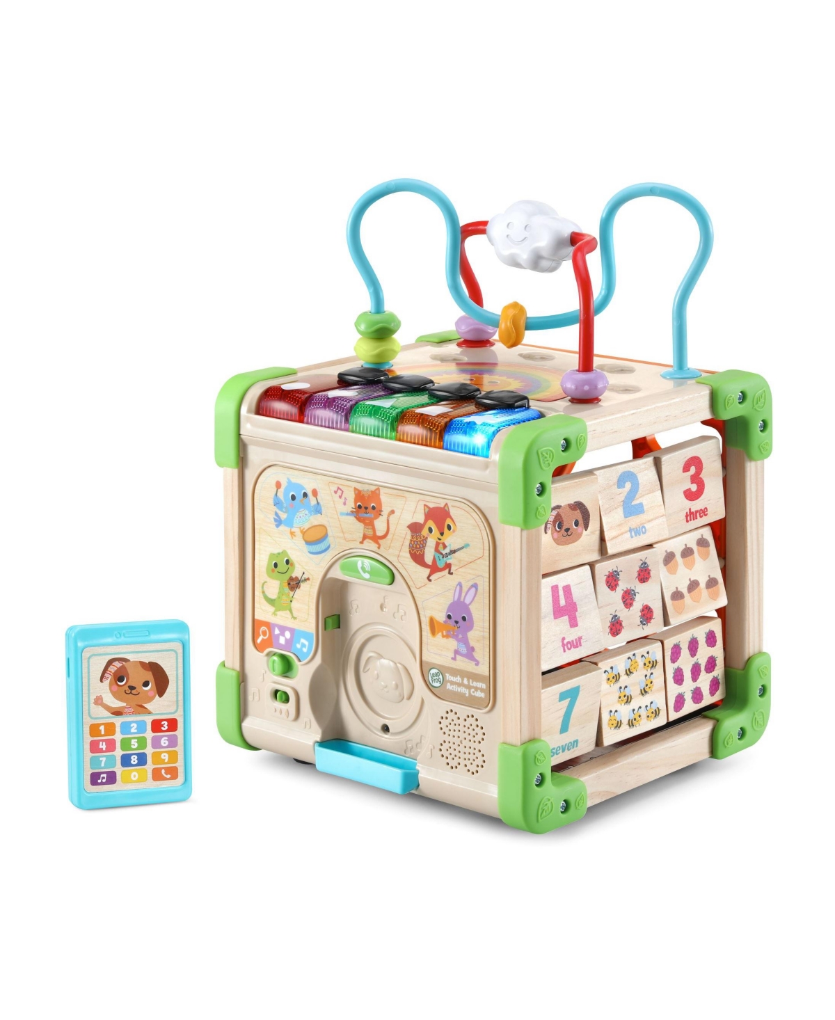 VTECH LEAPFROG TOUCH LEARN WOODEN ACTIVITY CUBE 