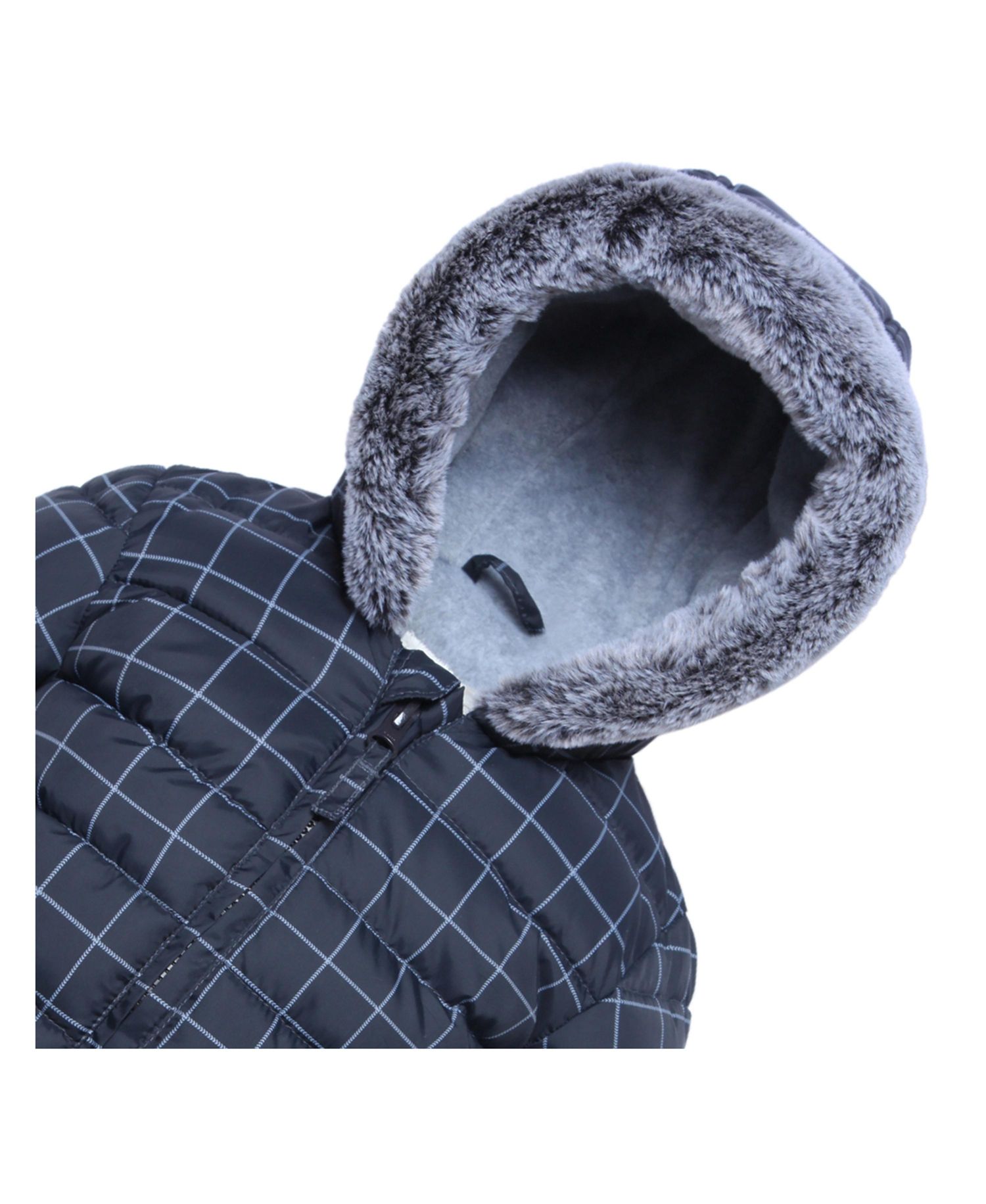 Baby Boys Fleece Hooded Puffer Jacket