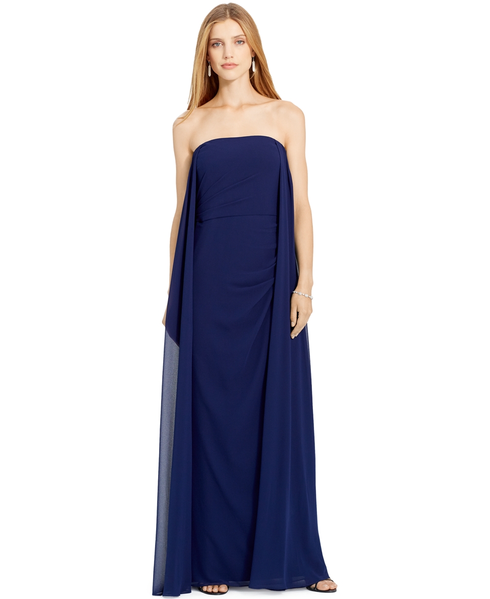 Lauren Ralph Lauren Strapless Overlay Gown   Dresses   Women
