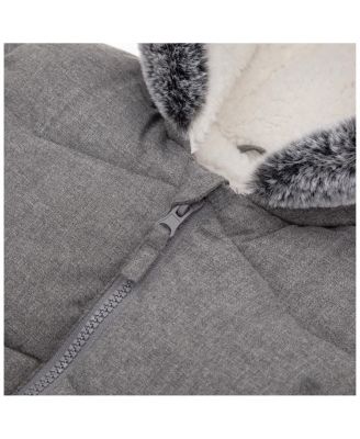 Baby Boys Baby Sherpa Lined Puffer Jacket Warm Winter Coat with Hood for Newborn