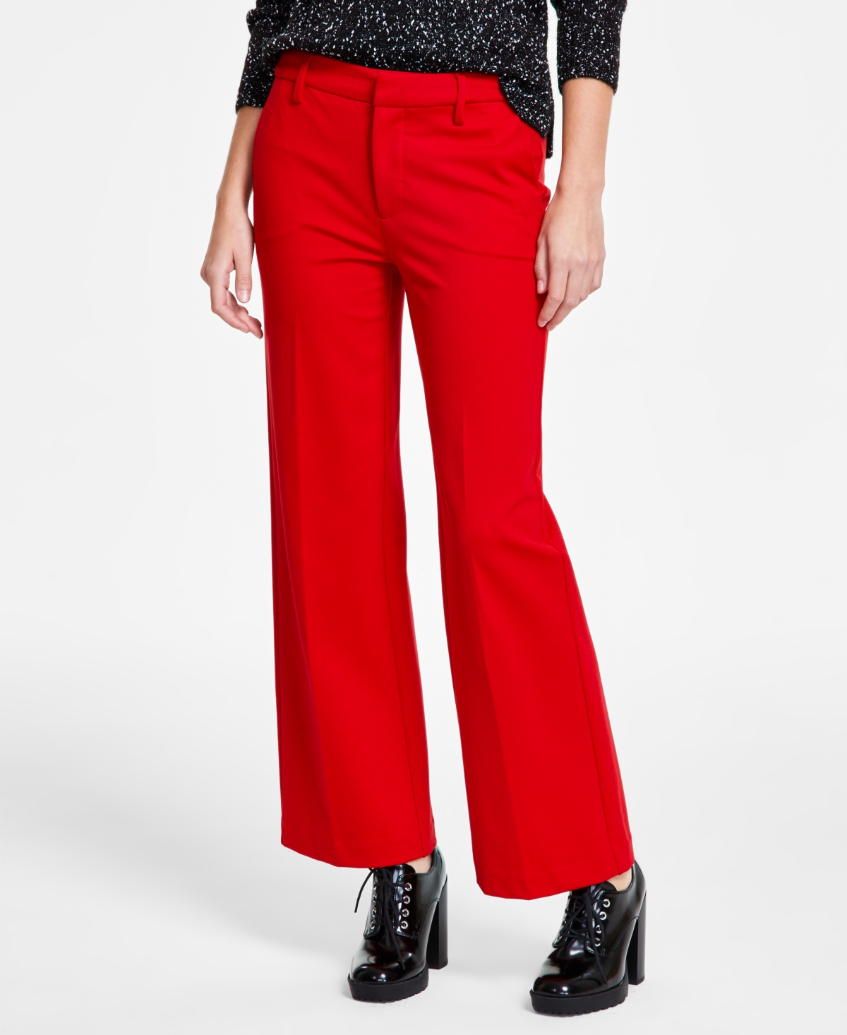 Shop Liverpool Los Angeles Women's Kelsey Wide-leg Pants In Tango Red