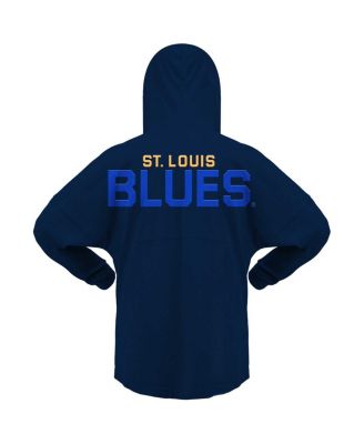 Men's and Women's Navy St. Louis Blues Jersey Lace-Up V-Neck Long Sleeve Hoodie T-Shirt