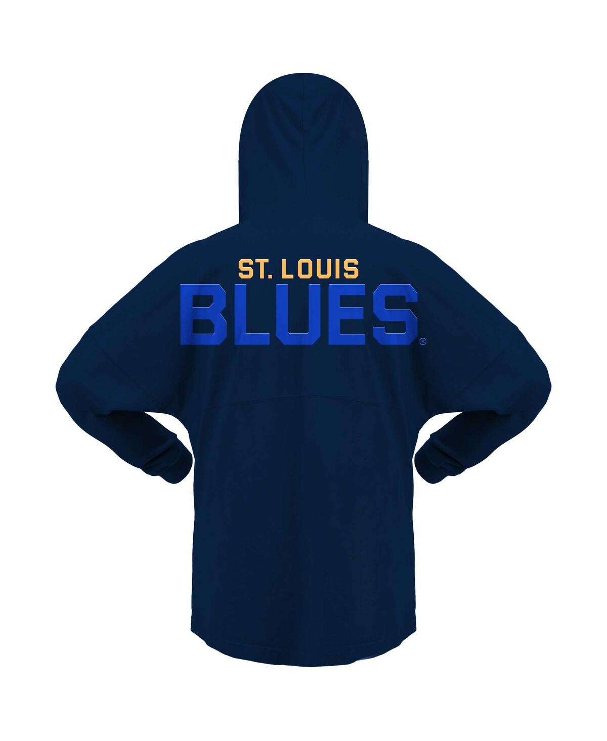Fanatics Men's And Women's Navy St. Louis Blues Jersey Lace-up V-neck Long Sleeve Hoodie T-shirt In Navy