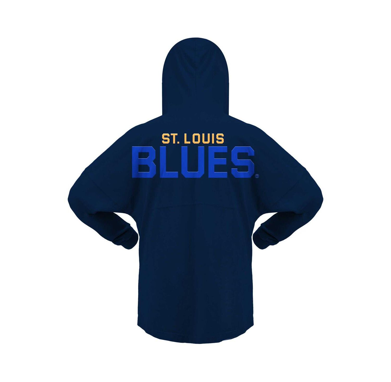 Men's and Women's Navy St. Louis Blues Jersey Lace-Up V-Neck Long Sleeve Hoodie T-Shirt