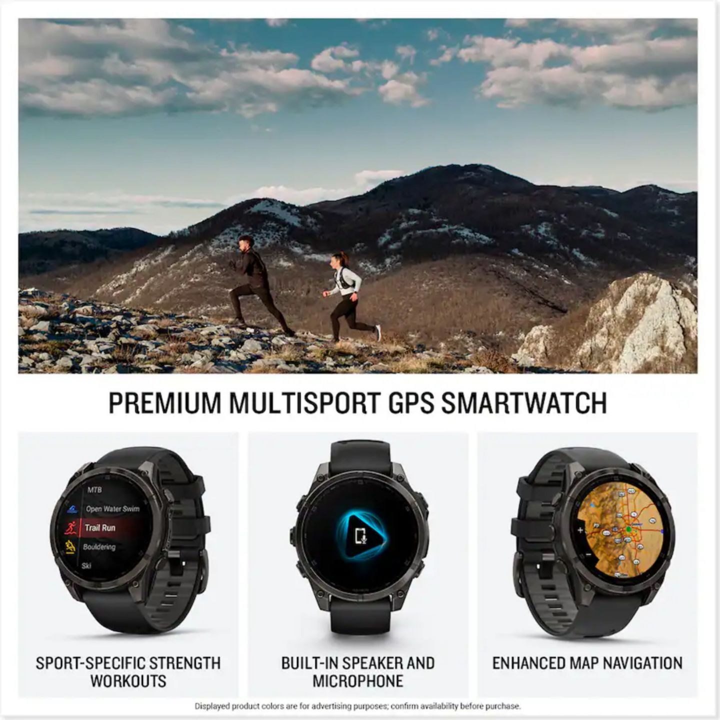 Часы Garmin Fenix 8 47mm, цвет: Оранжевый / Графитовый — фото 5