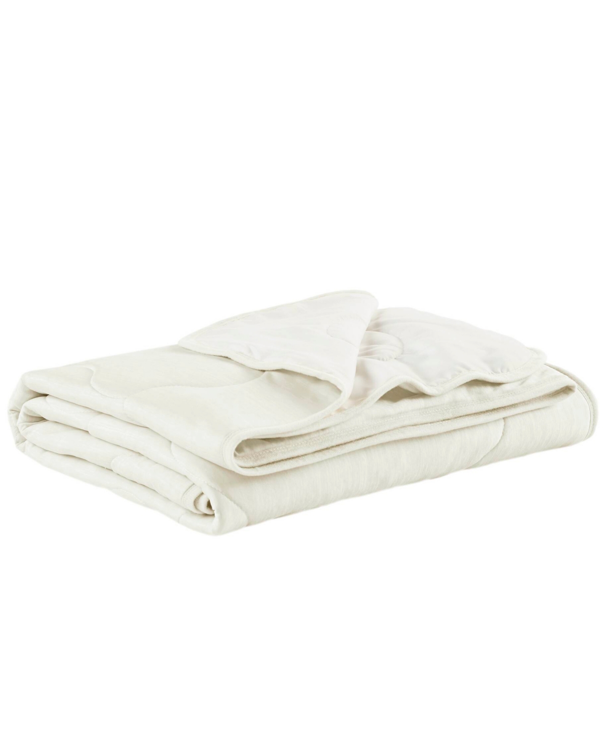 Sharper Image Cooling Touch Down Alternative Throw, 50" X 60" In Ivory