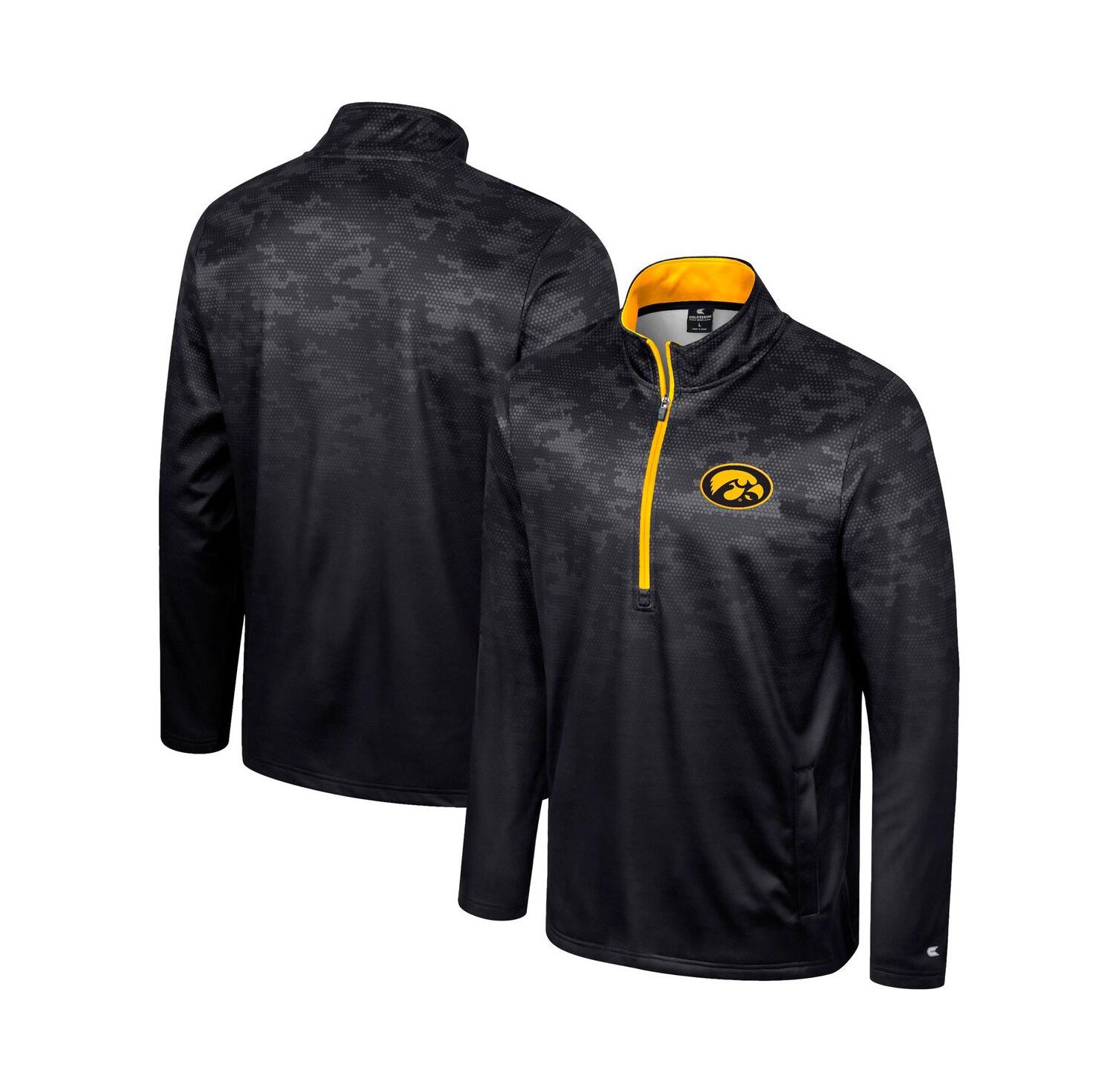 Men's Black Iowa Hawkeyes The Machine Half-Zip Jacket