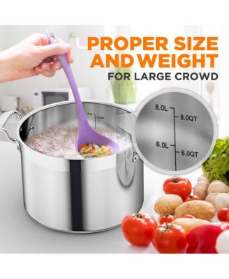 Stainless Steel Cookware Stockpot - 8 Quart, Heavy Duty Induction Pot, Soup Pot With Stainless Steel Lid